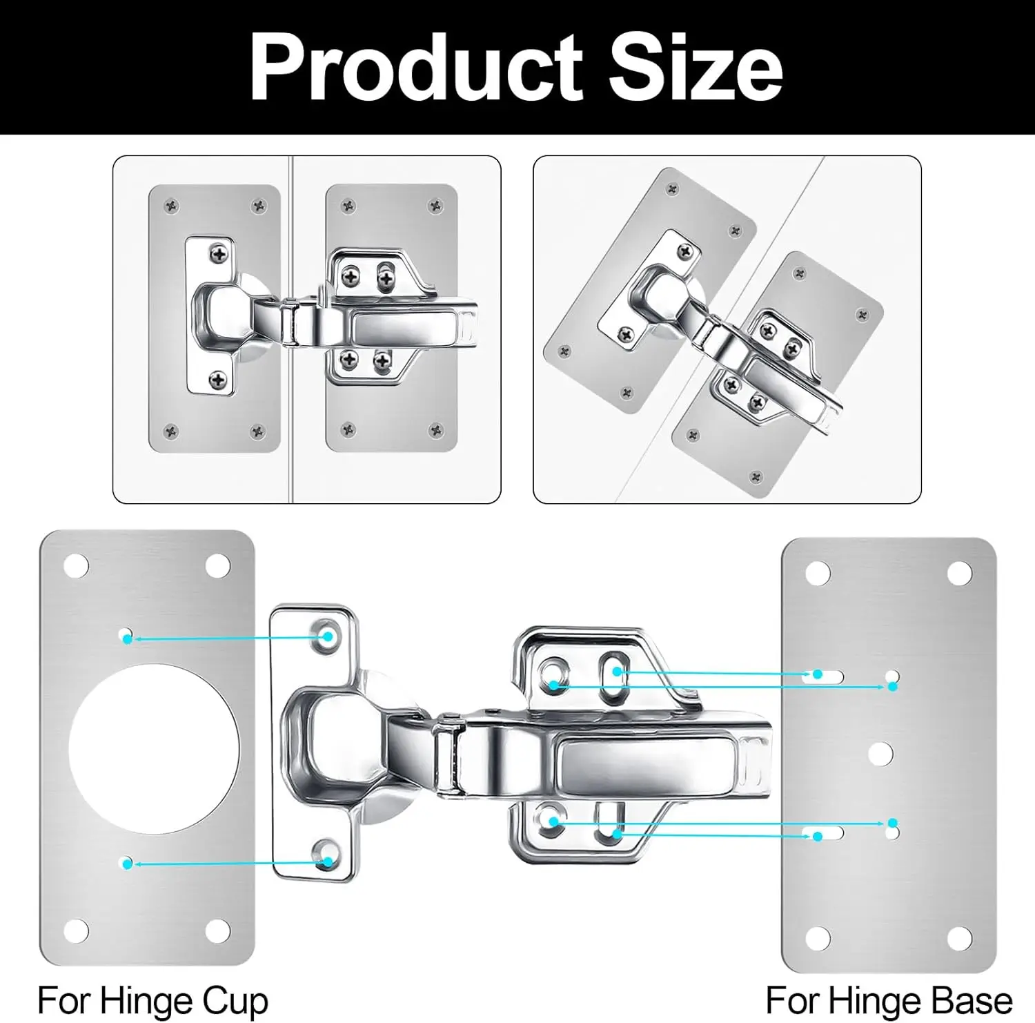 Комплект пластин для ремонта петель шкафа из нержавеющей стали - Фотография_5