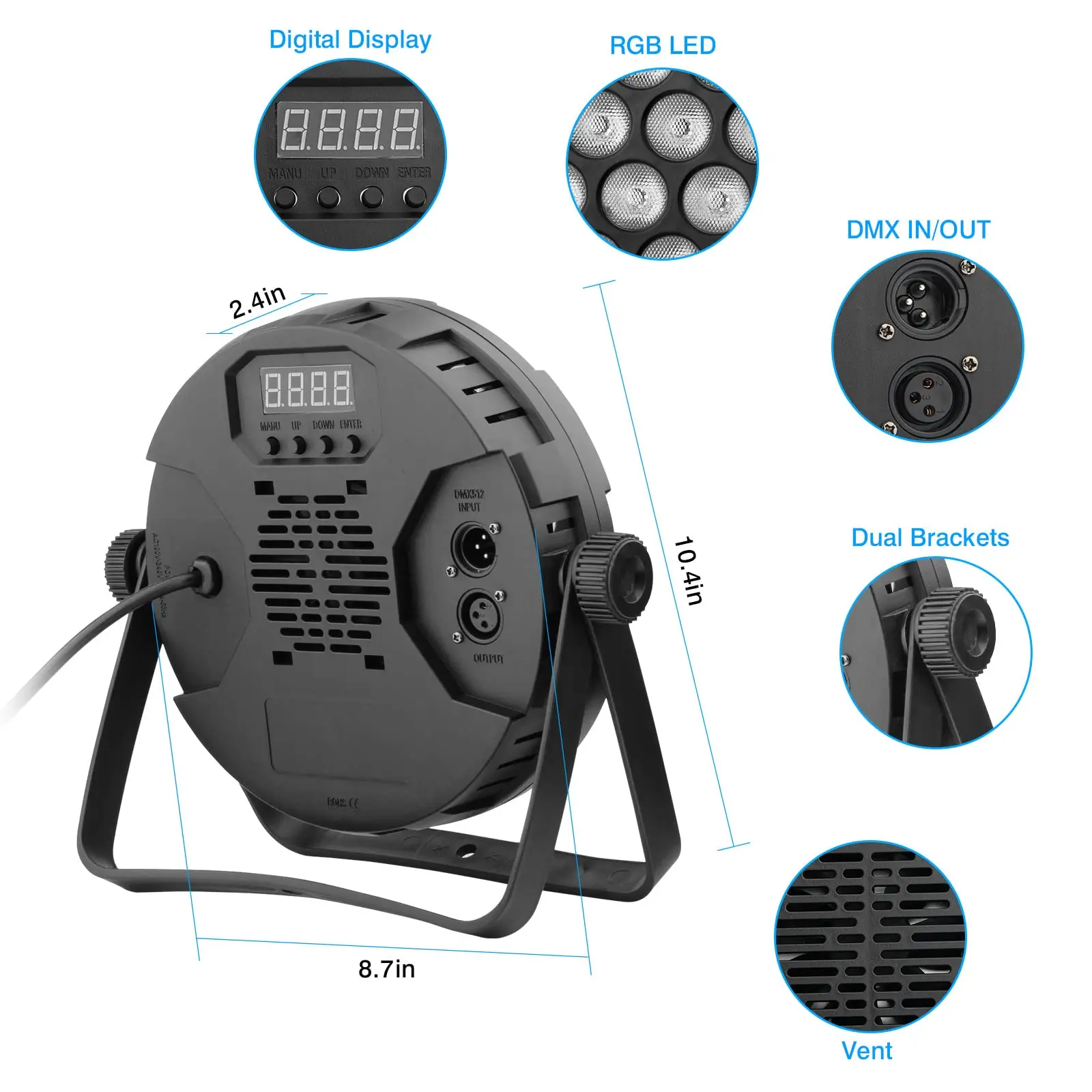 60led par light rgb 3in1 disco - Фотография_6