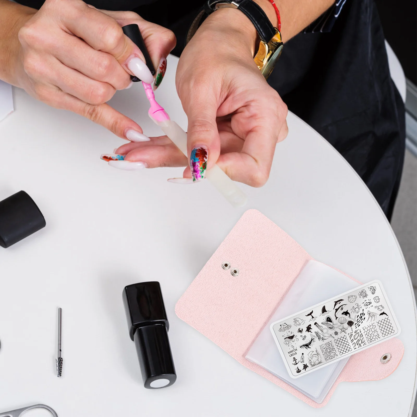 Сумка для хранения пластины для штамповки ногтей