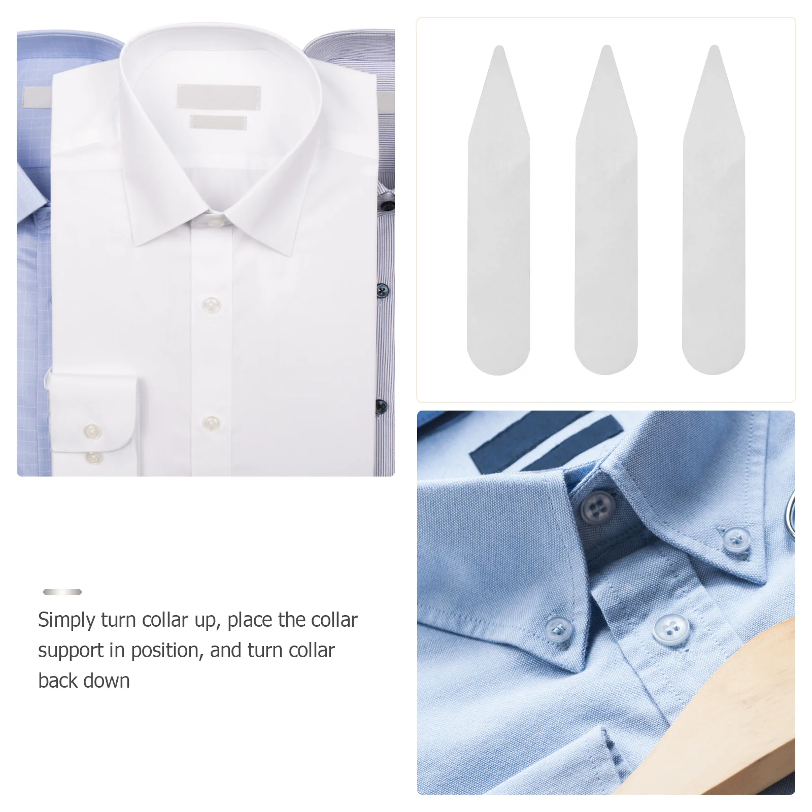 Пластиковый прозрачный жесткий воротник рубашки для мужчин и женщин - Фотография_3