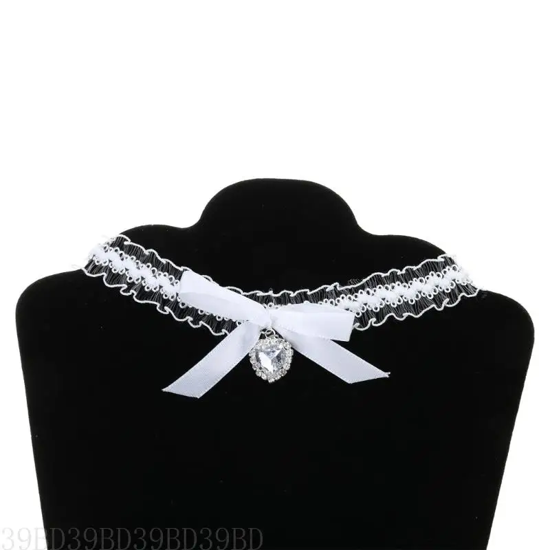 39bd bows choker goth coker choker - Фотография_3
