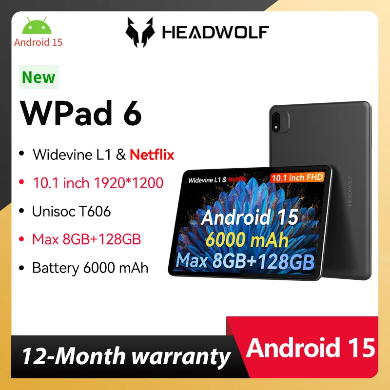 Headwolf wpad6 android 15 планшет