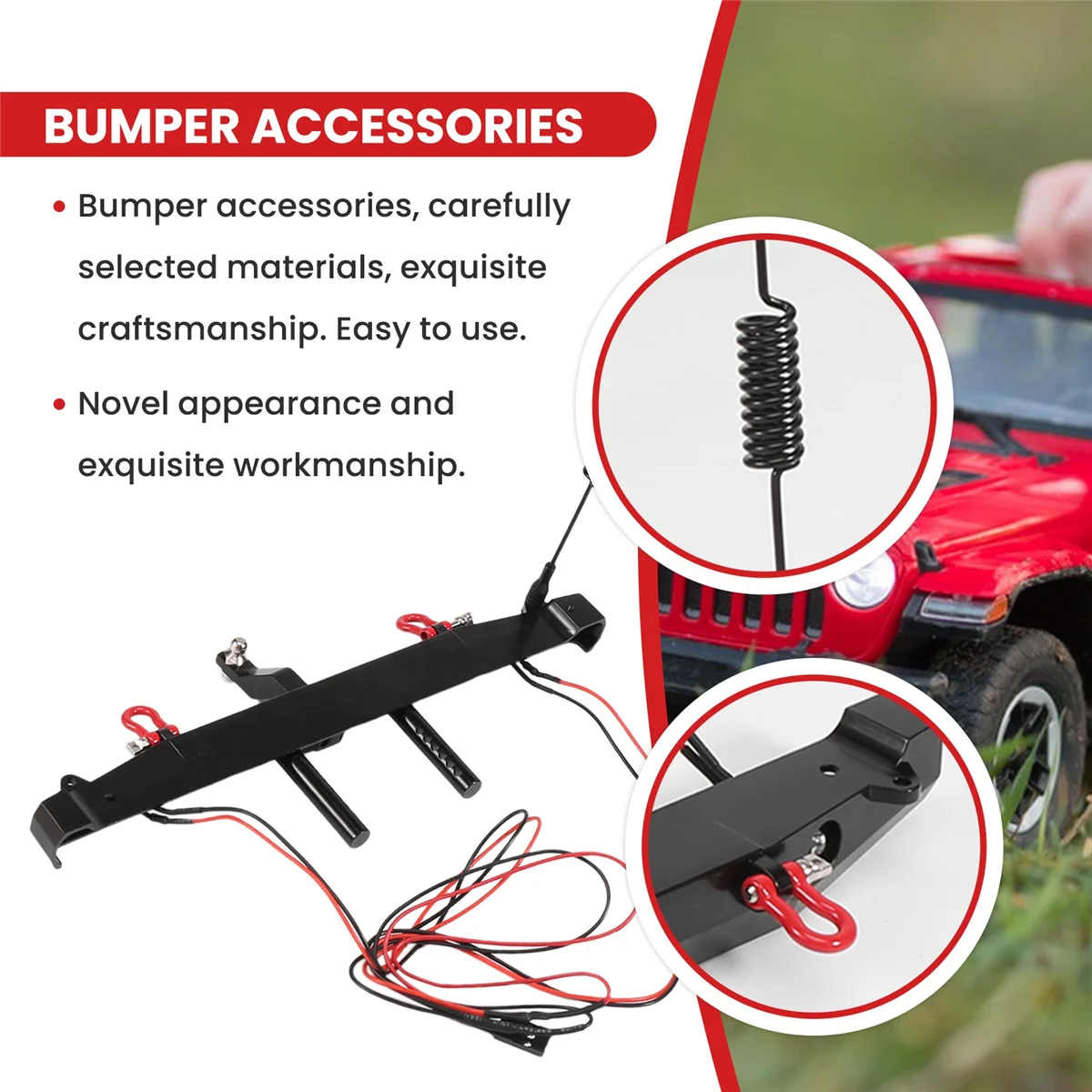 Металлический задний бампер a65i со светодиодной подсветкой - Фотография_4