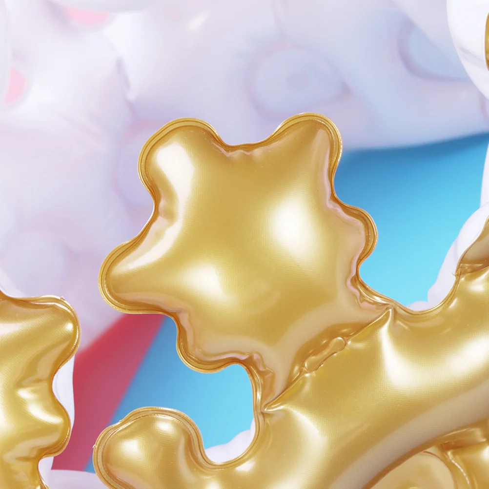 Надувная корона для украшения вечеринки золотого цвета диаметром 20 см