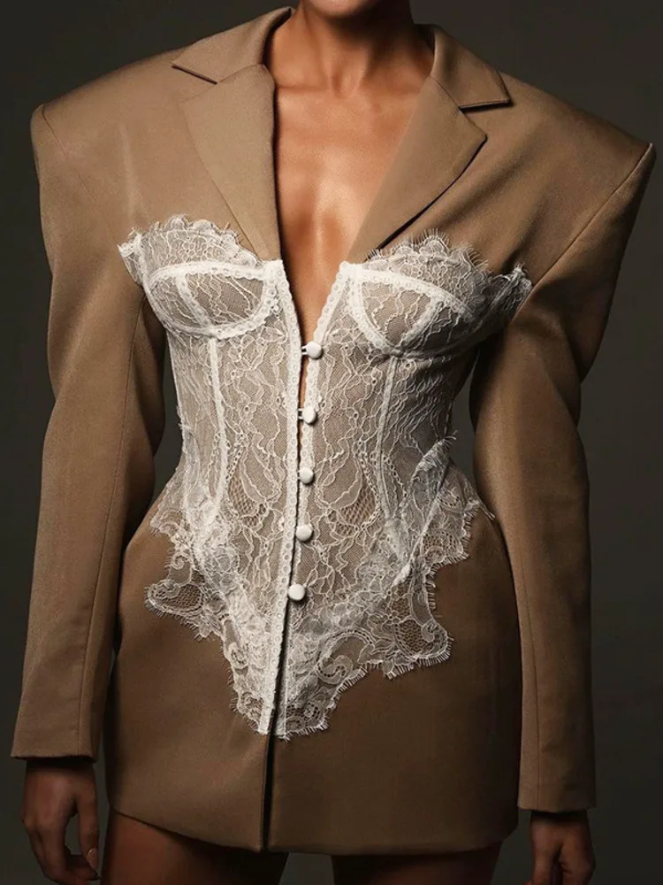 Весенний новый женский черный пиджак - Фотография_2