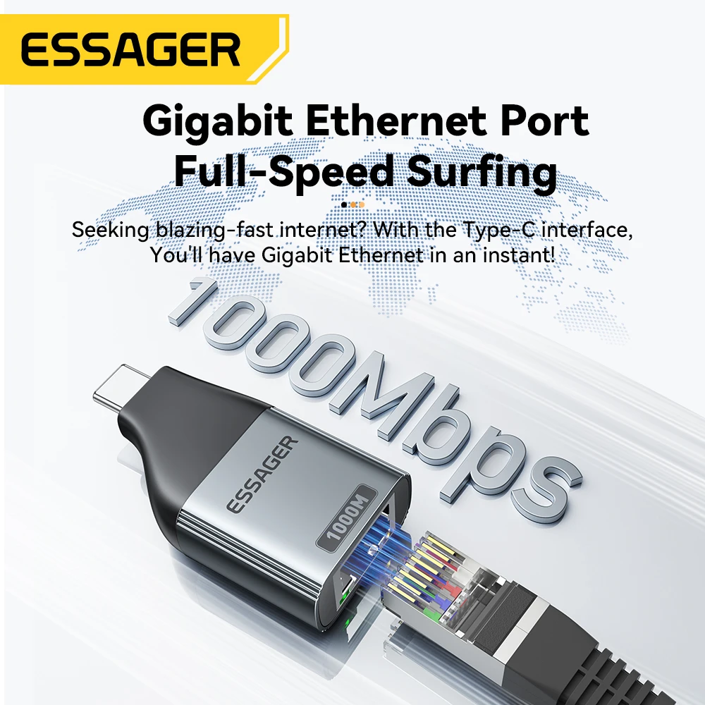 Адаптер essager type-c к ethernet - Фотография_2