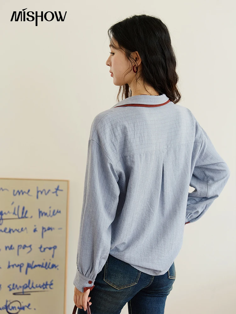 Mishow полосатая рубашка для женщин - Фотография_3