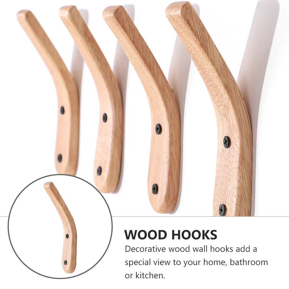 Деревянные настенные крючки из натурального дерева - Фотография_3