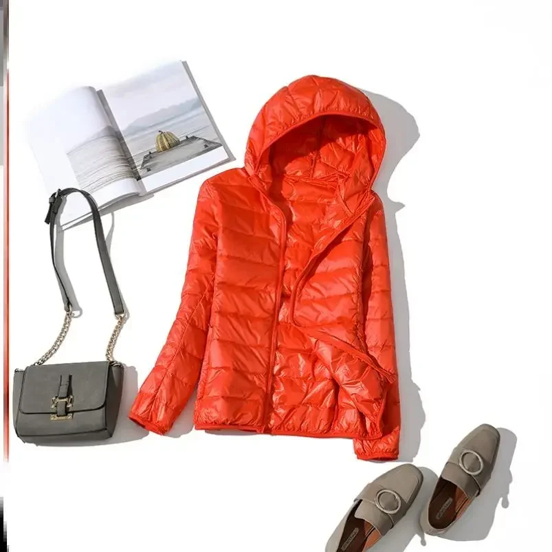 Дешевая зимняя теплая куртка-пуховик с капюшоном и перьями для девушек - Фотография_4