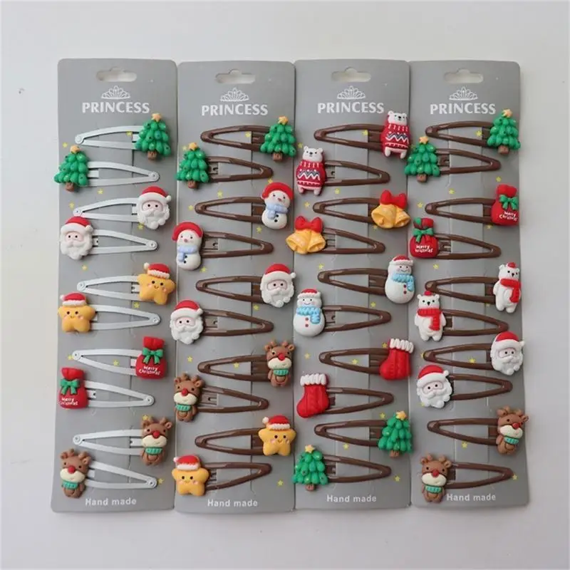Шт. рождественские заколки для волос для девочек с праздничной тематикой - Фотография_5
