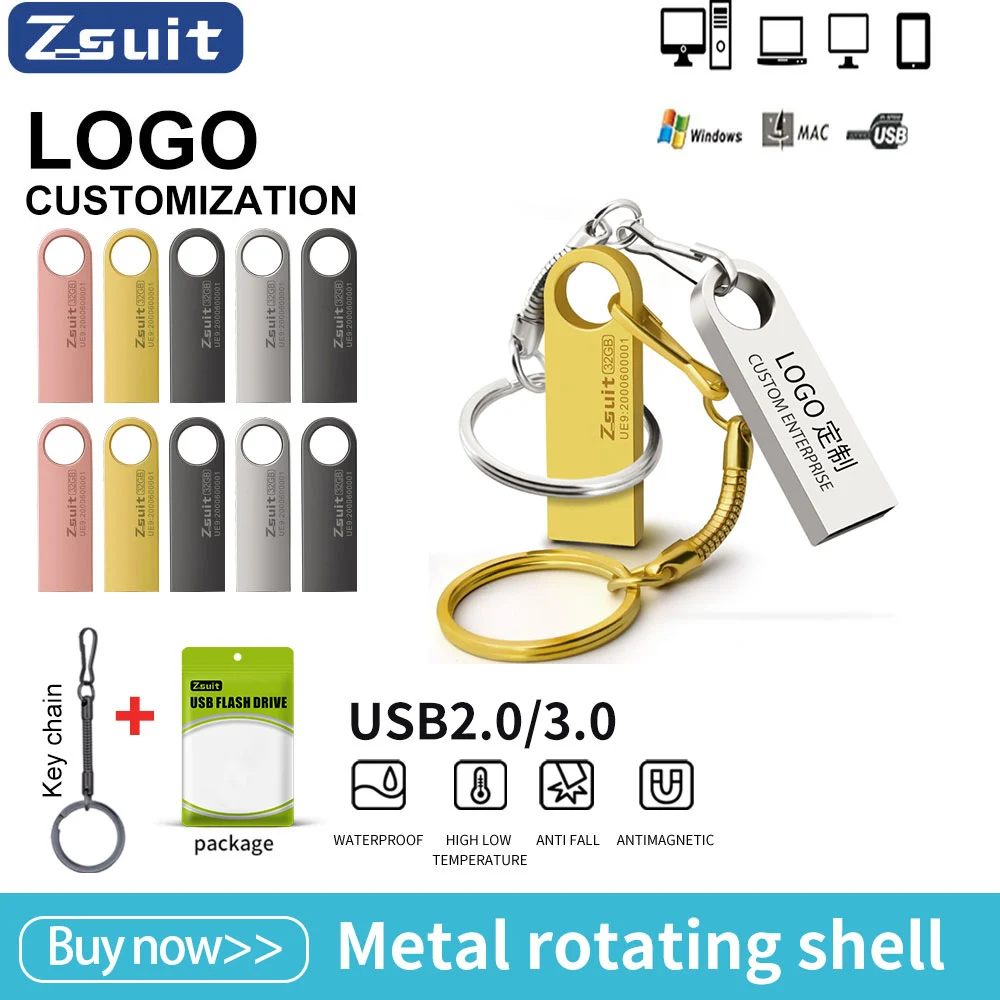 Металлический флэш-накопитель usb 2.0/3.0