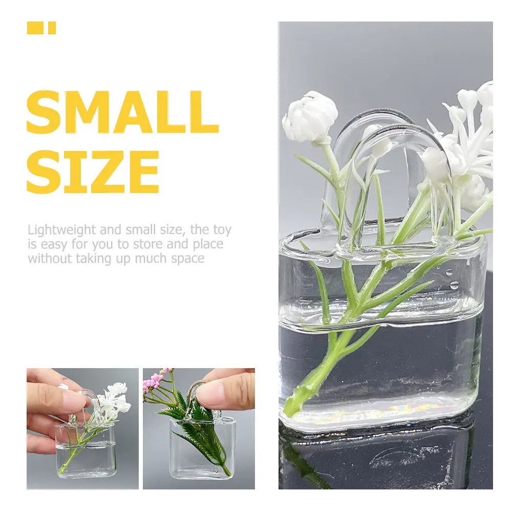 Мини-стеклянная ваза в форме сумки - Фотография_3