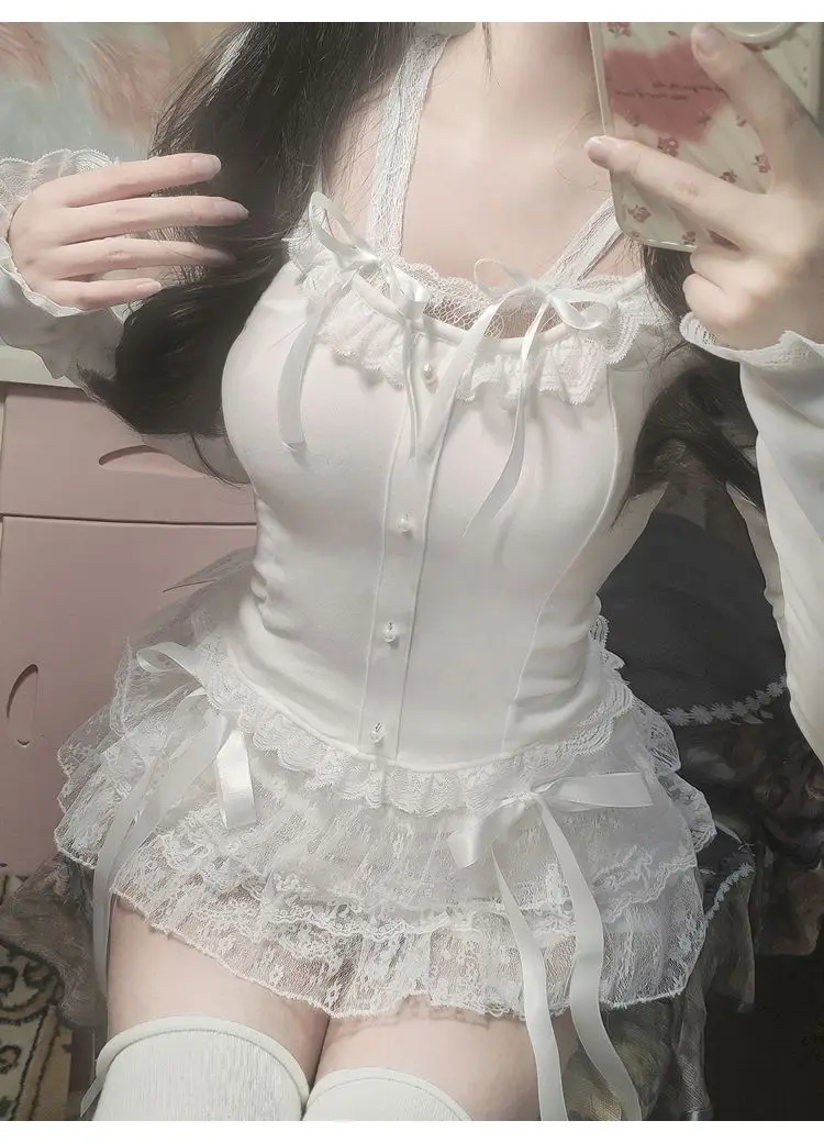 Y2k кружева sweet girl корейские - Фотография_6