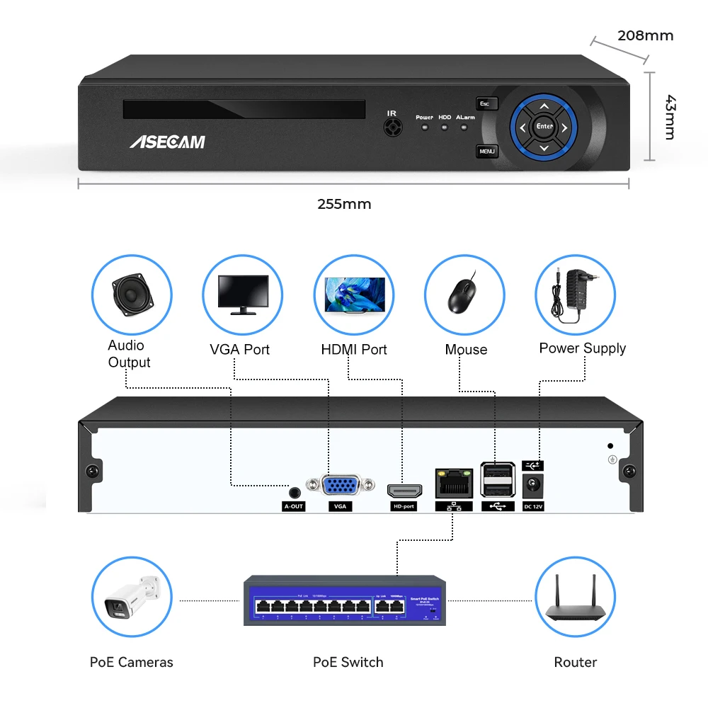 8мп 4k регистратор видеонаблюдения nvr onvif h - Фотография_4