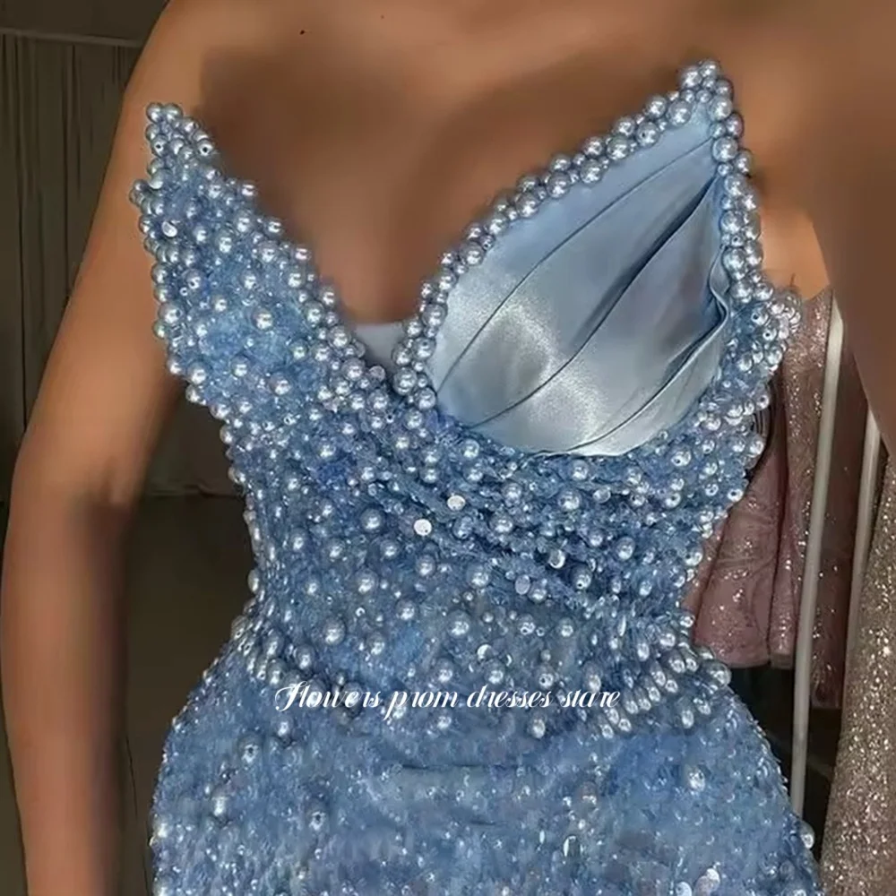 Вечерние платья русалки с цветами для выпускного вечера - Фотография_2