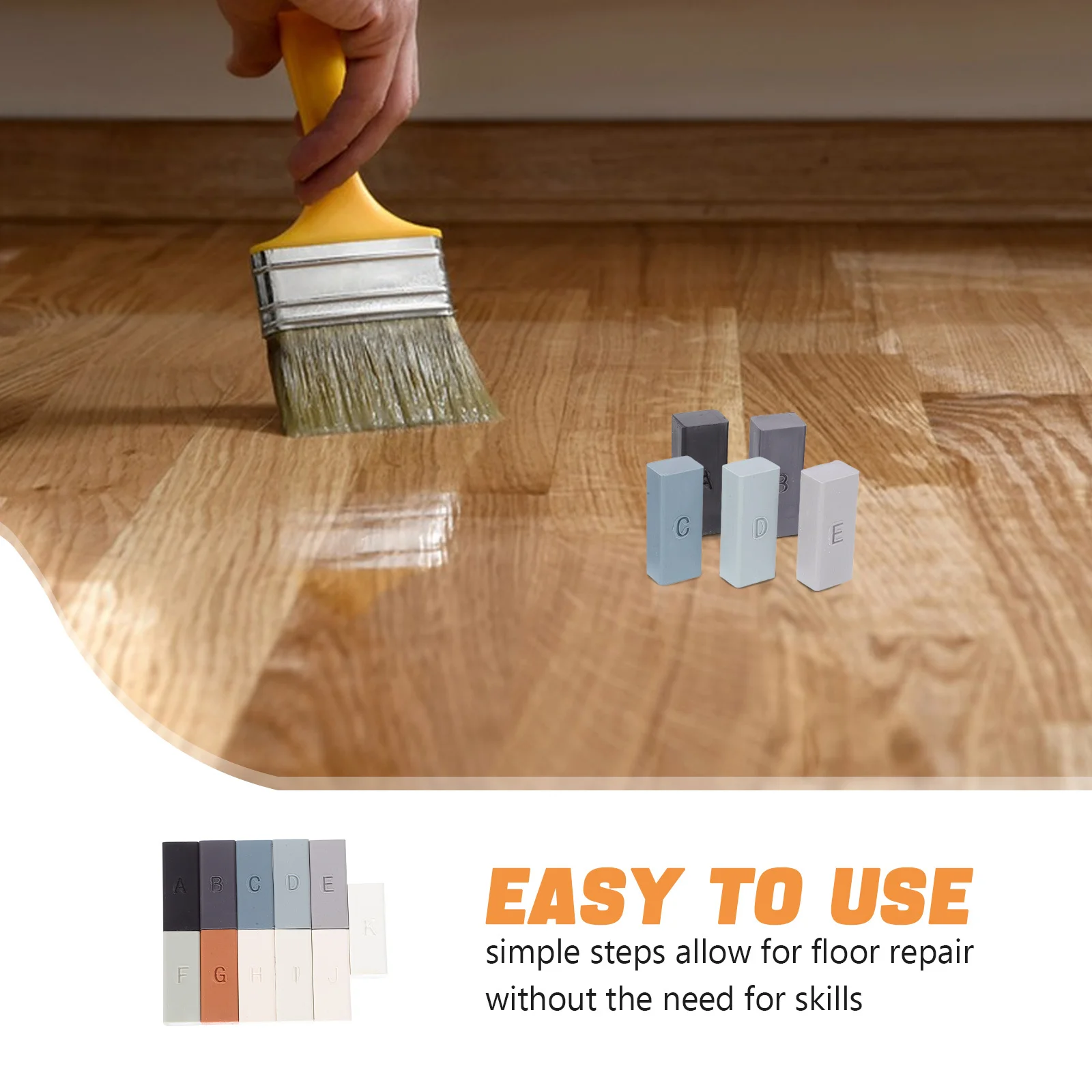 Набор восковых блоков для ремонта пола для lvt wpc - Фотография_6