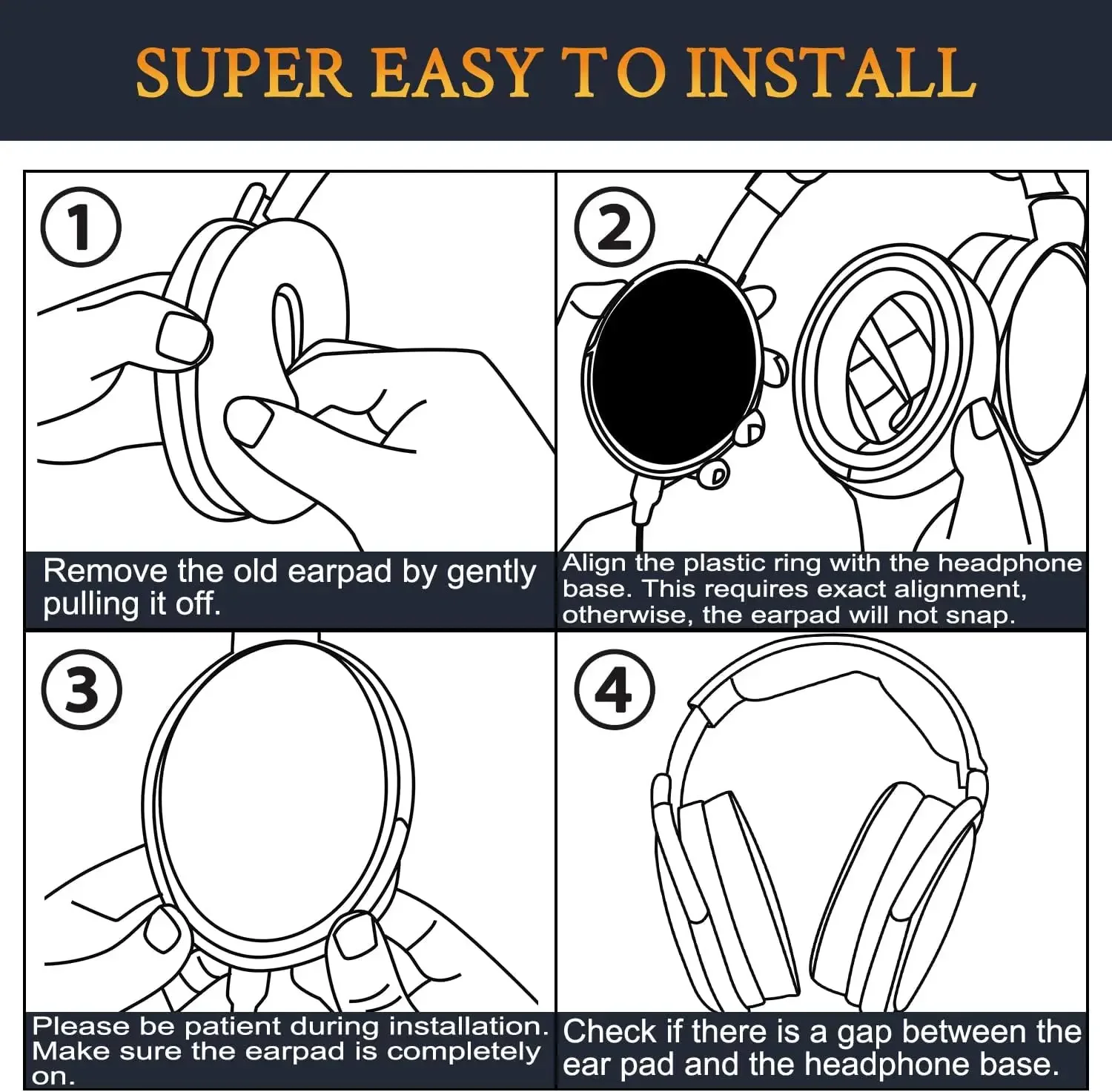 Гелевые амбушюры с эффектом памяти для наушников sennheiser hd650 - Фотография_6