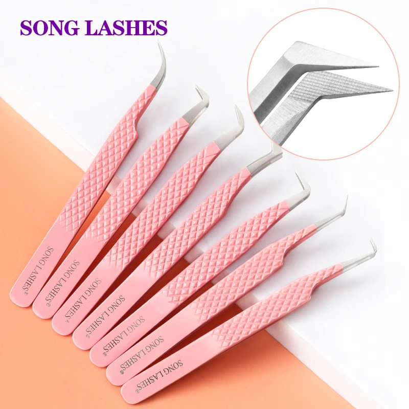 Пинцет для накладных ресниц song lashes
