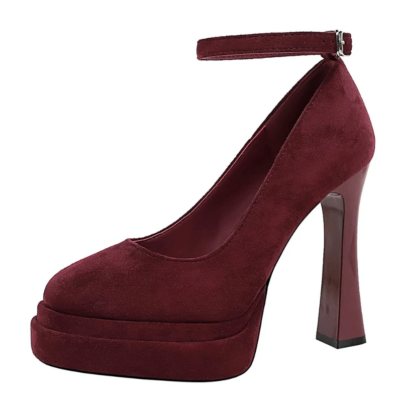 Легкие женские туфли на очень высоком каблуке с круглым носком - Фотография_6