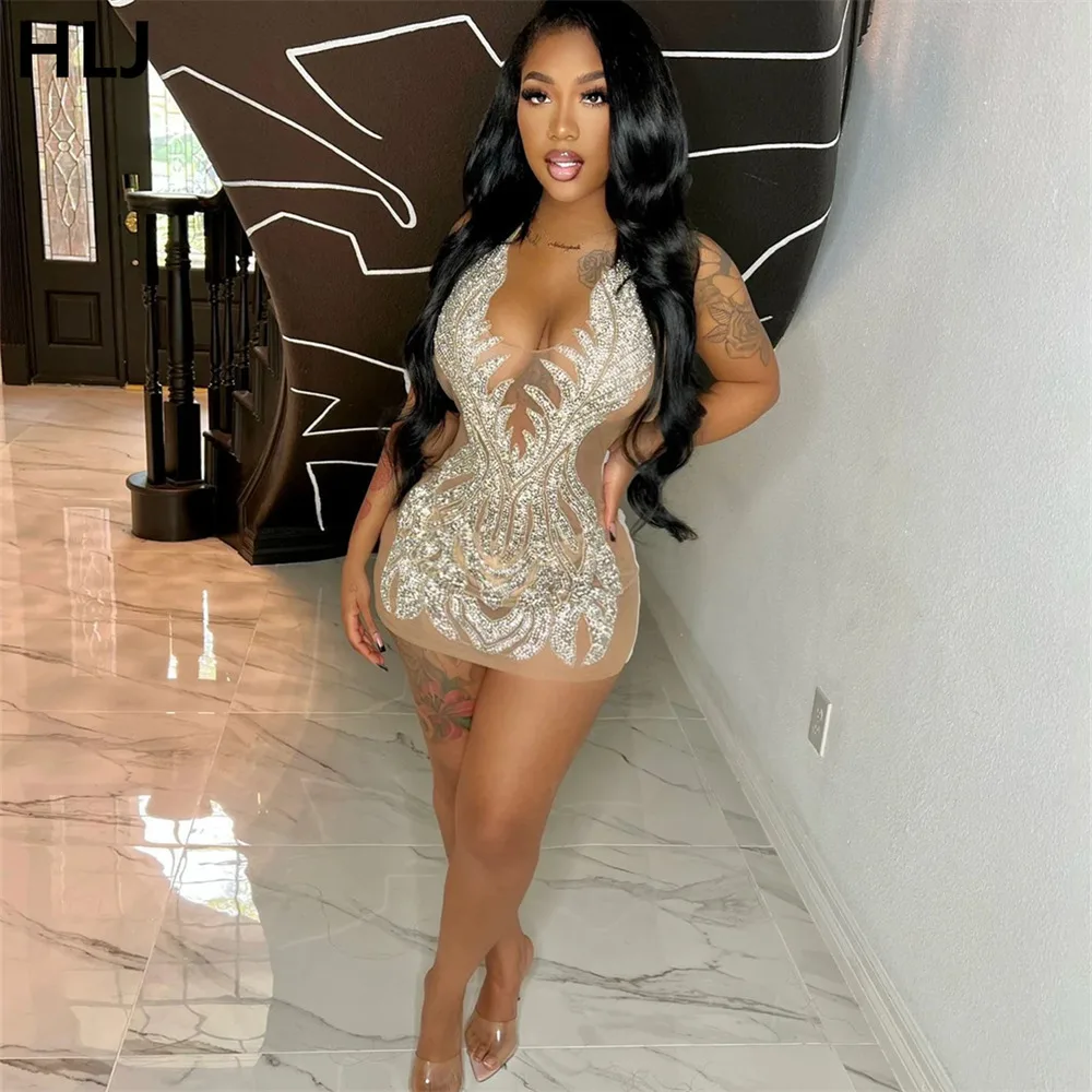 Женское вечернее платье hlj золотистого цвета - Фотография_4