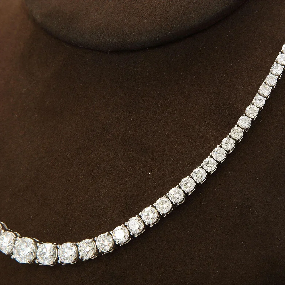 Женское теннисное ожерелье moissanite - Фотография_2