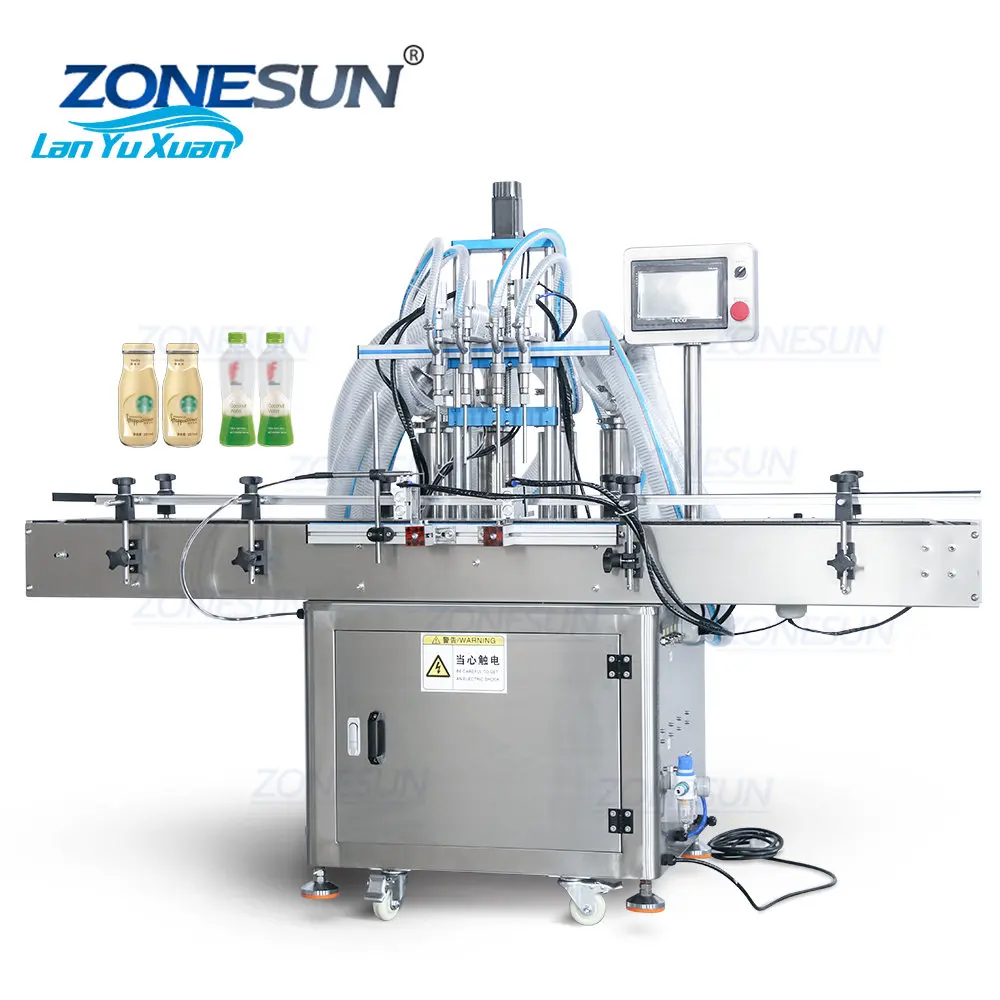 Zonesun zs-sv4hs автоматический 4-головочный поршневой насос для сока