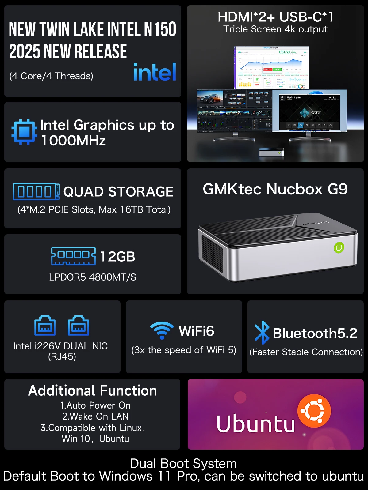 Gmktec nucbox g9 mini nas новая - Фотография_6