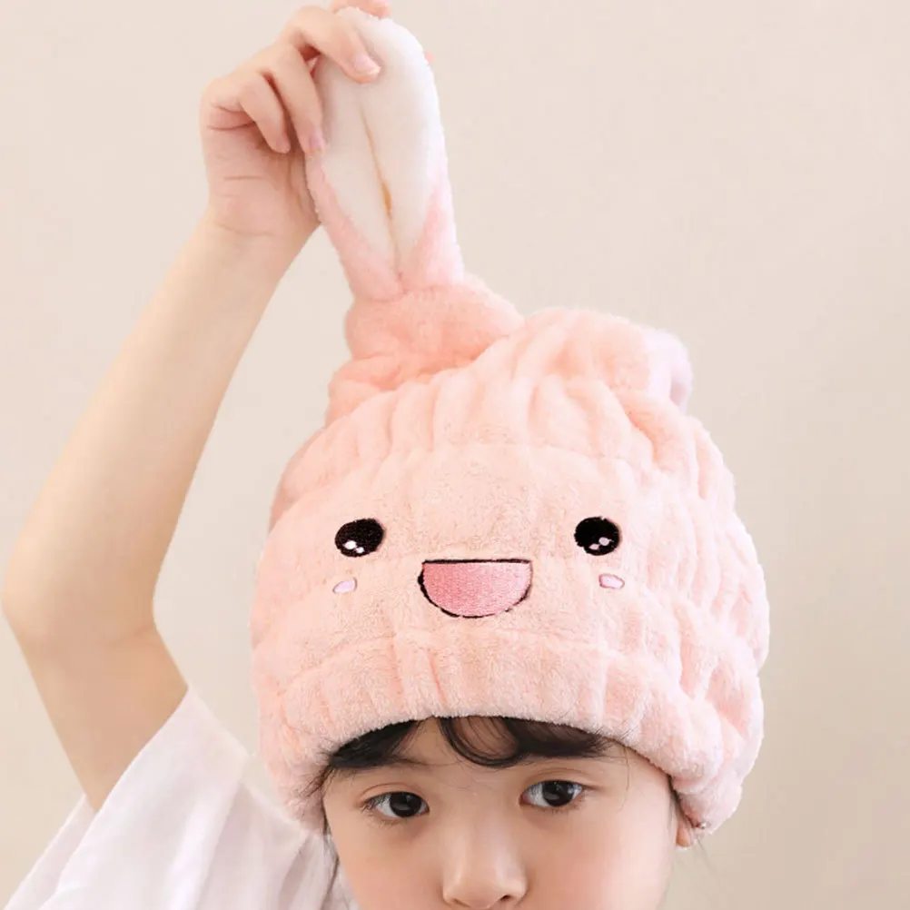 Впитывающее полотенце для сушки волос из микрофибры с заячьими ушками - Фотография_6