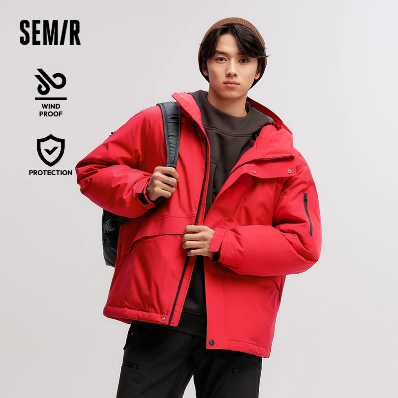 Пуховик semir мужской средней длины