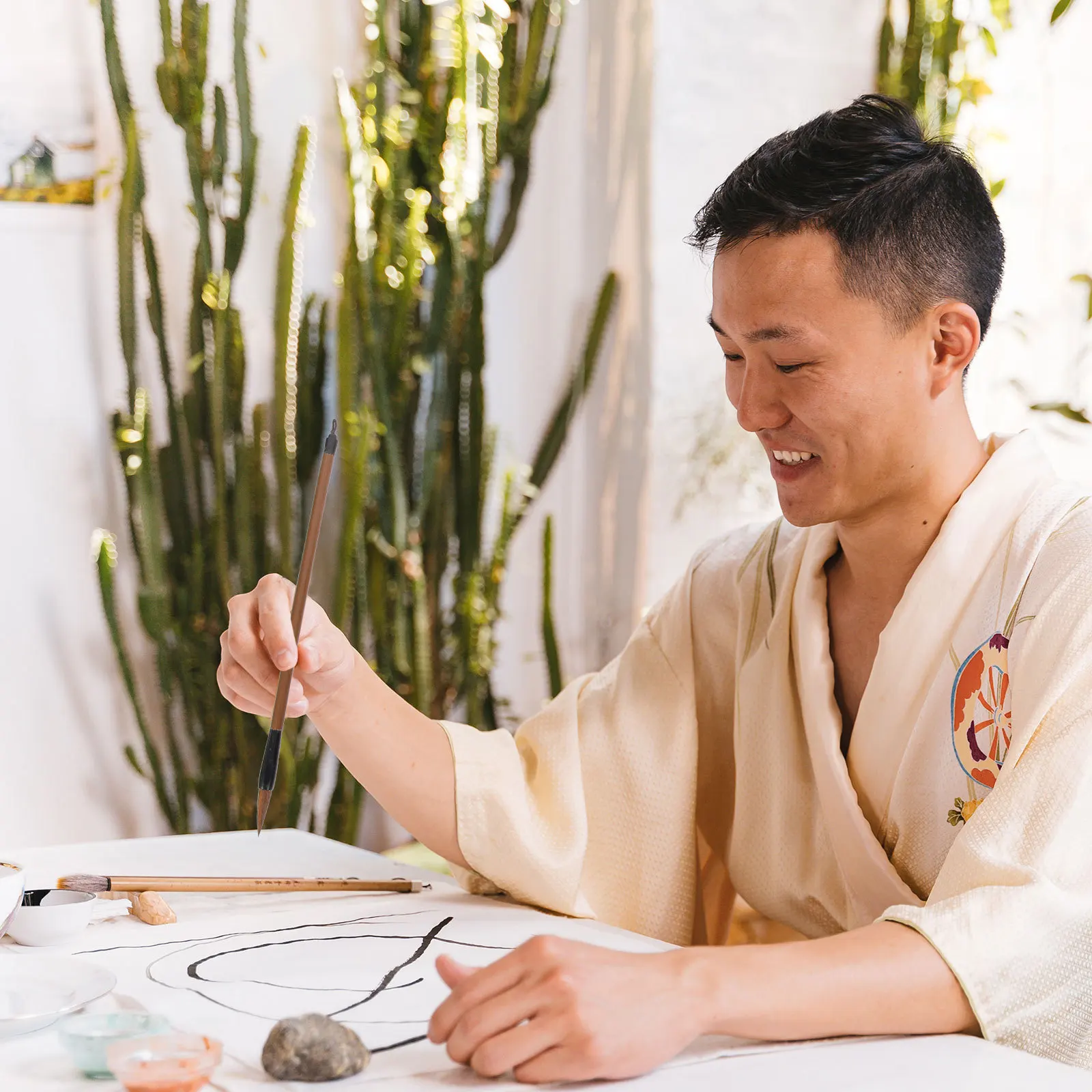 1 комплект, кисть для письма с чернилами - Фотография_3