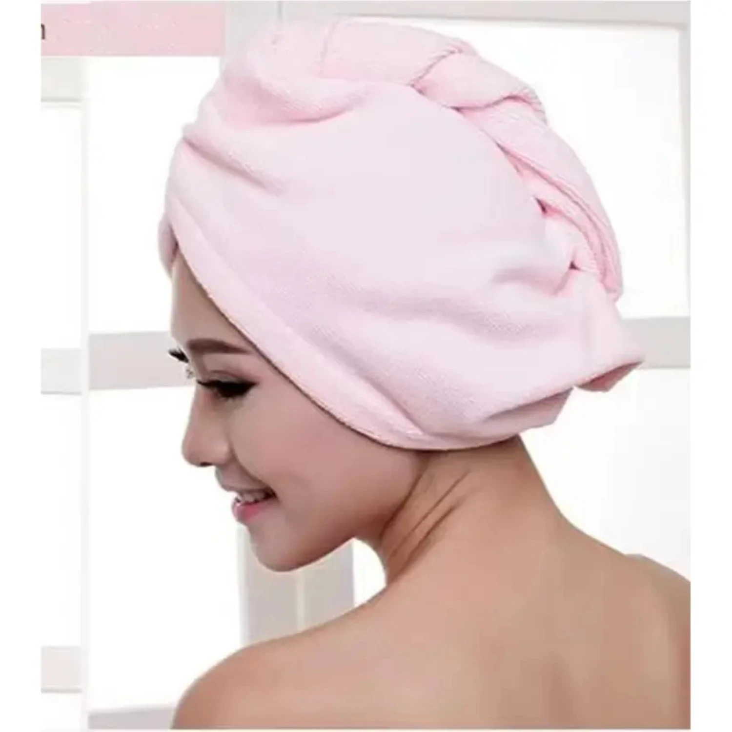 Must-have soft and fast-drying microfiber women's hair towel hat - Фотография_2