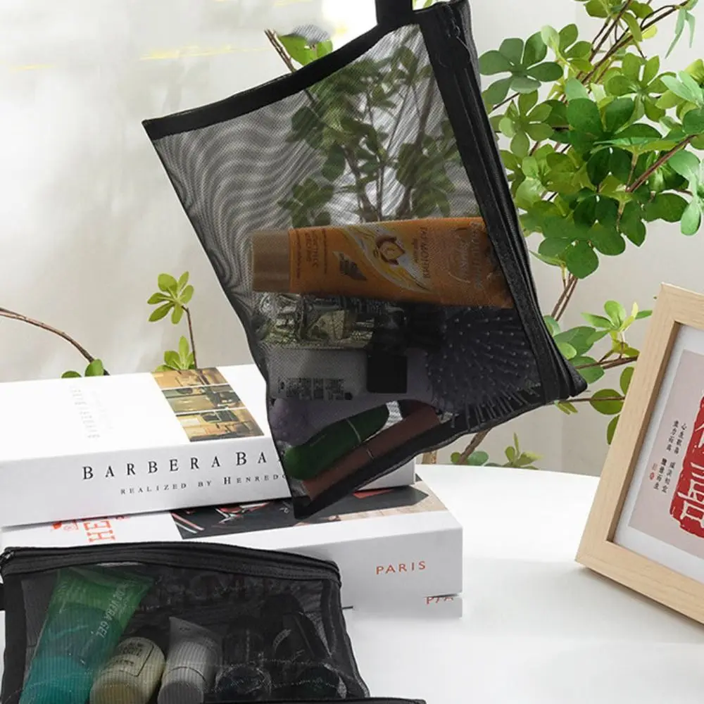 Модная сетчатая косметичка большой емкости - Фотография_4