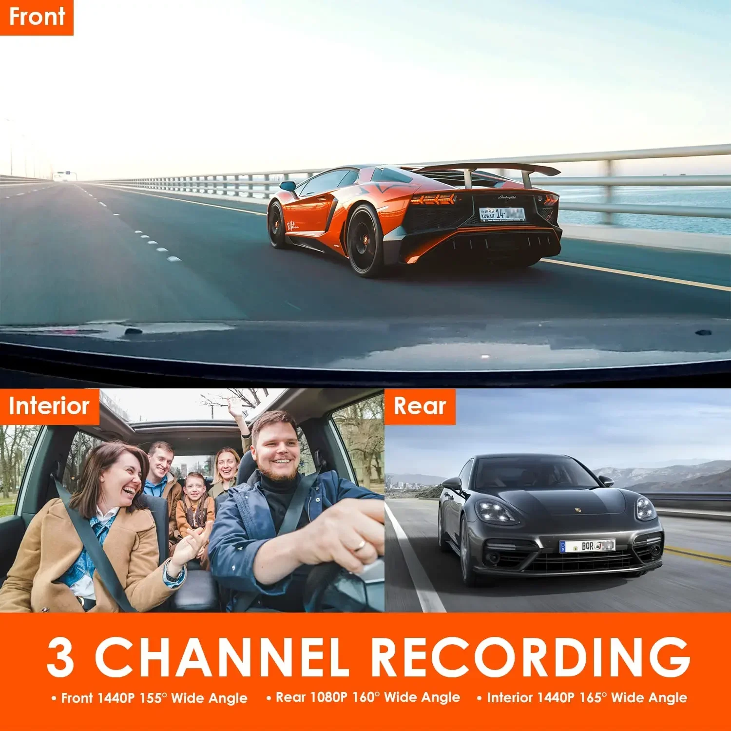 3-канальный автомобильный видеорегистратор - Фотография_2
