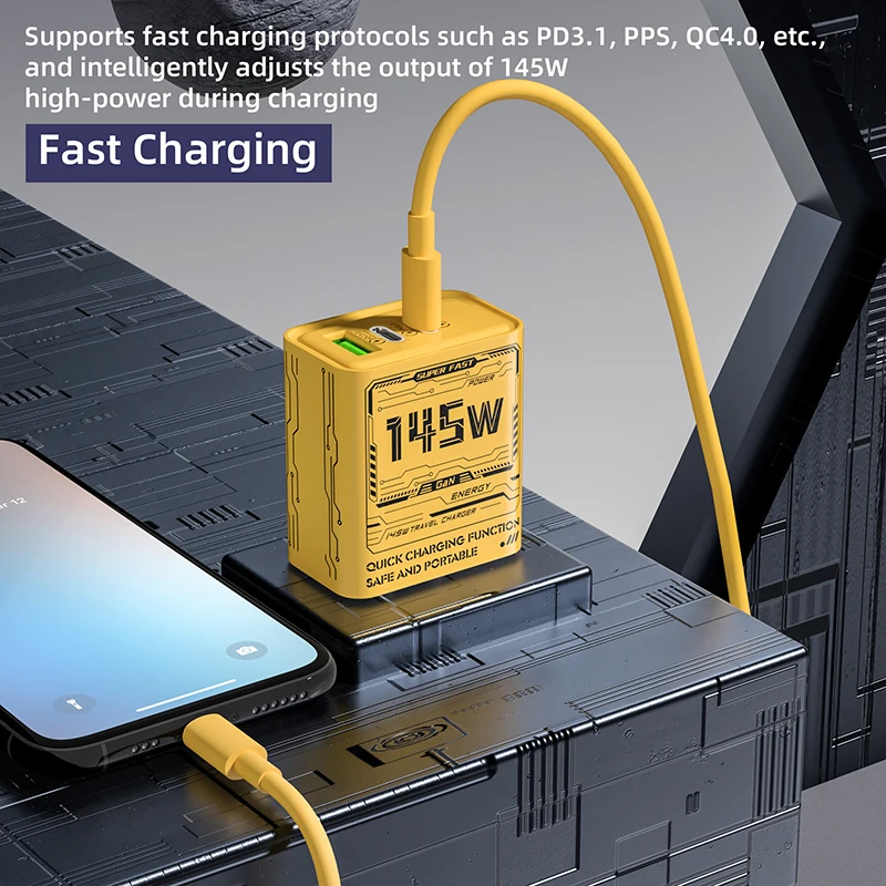 Xiaomi 145w ultra fast charging 3-портовый pd usb type-c qc 3 - Фотография_3