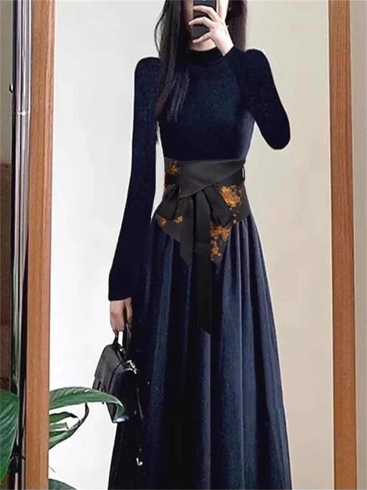 Женская поясная рубашка с широким поясом - Фотография_5