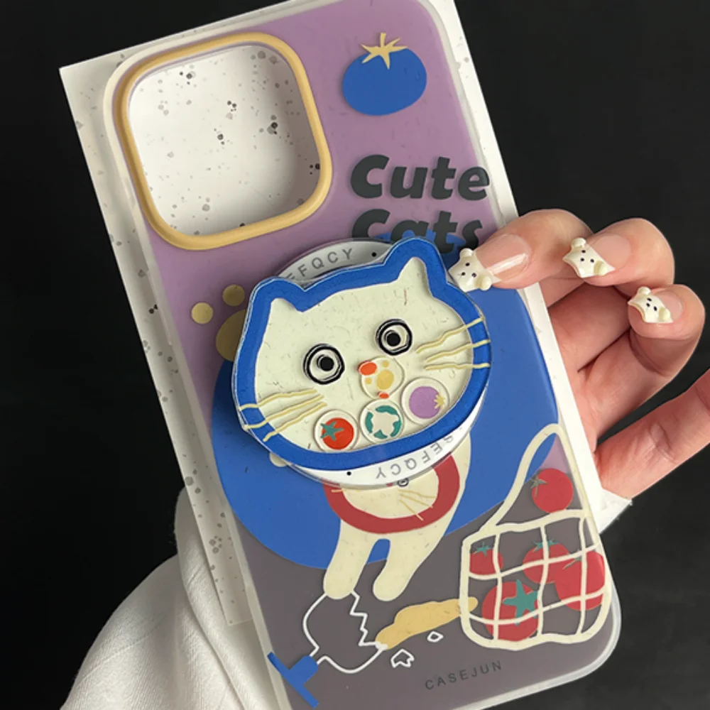 Корейский мультяшный забавный зыбучий песок kitty для magsafe griptok - Фотография_3