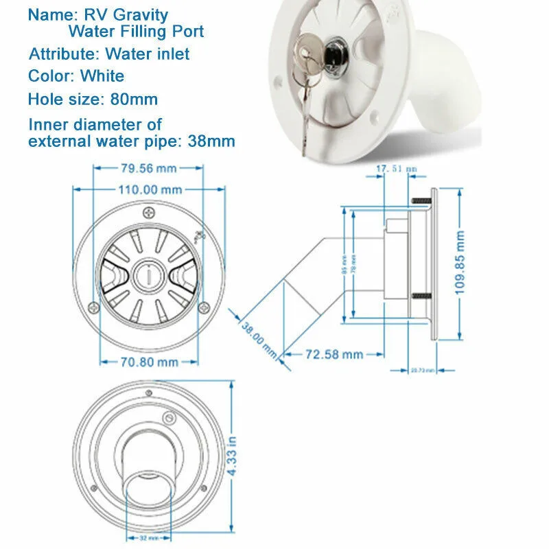 1 комплект, фиксирующий впускной люк для пресной воды - Фотография_6