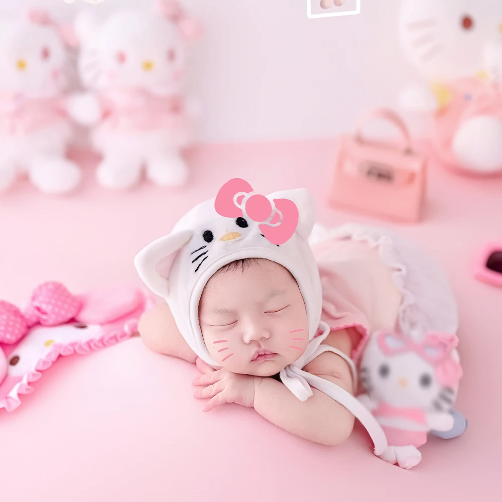 Милый розовый мультяшный кот - Фотография_5
