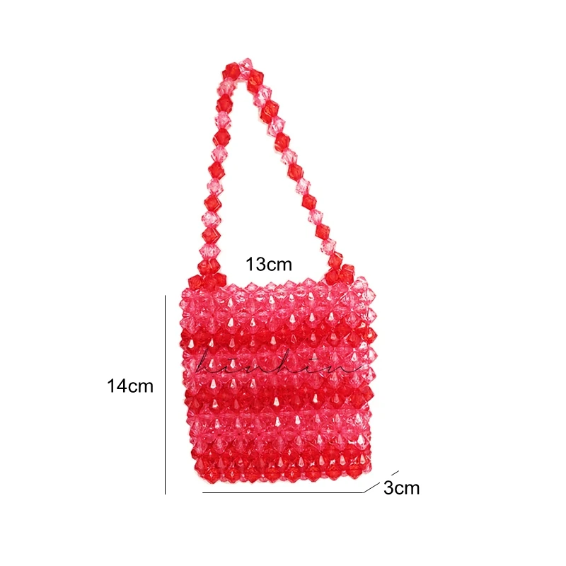 Cherry color transparent bag beautiful - Фотография_5
