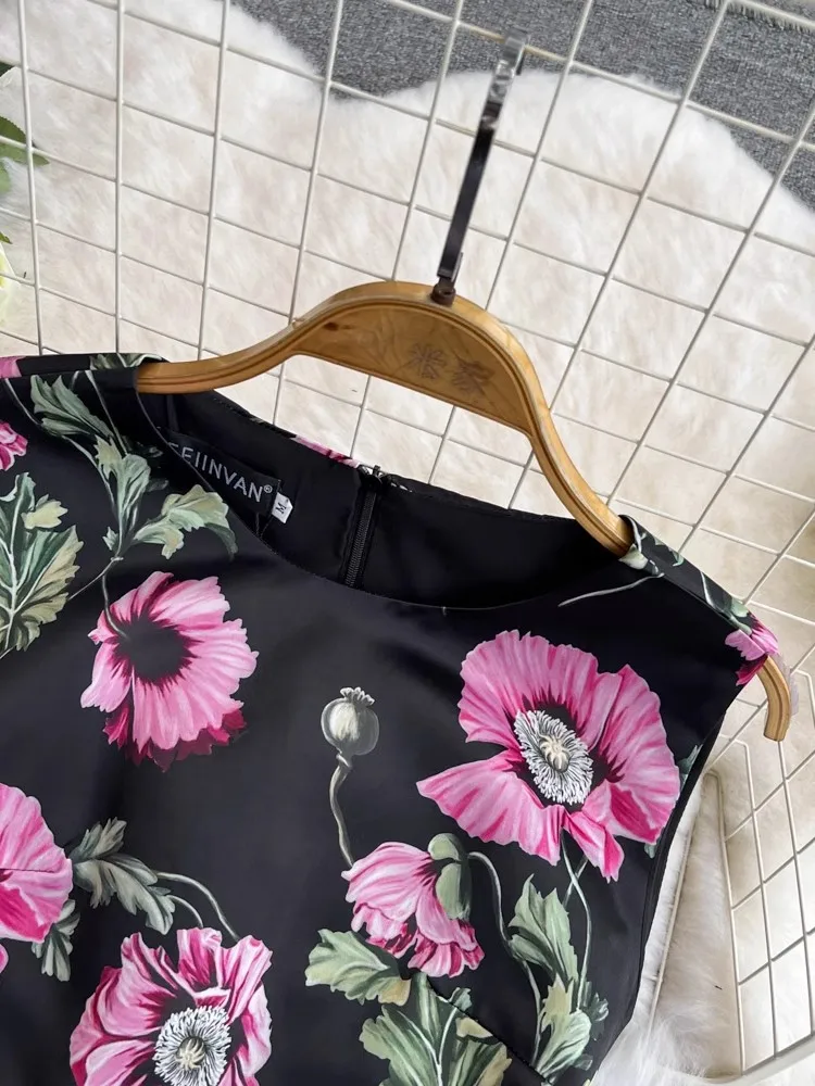 Женское жаккардовое платье-майка без рукавов - Фотография_2