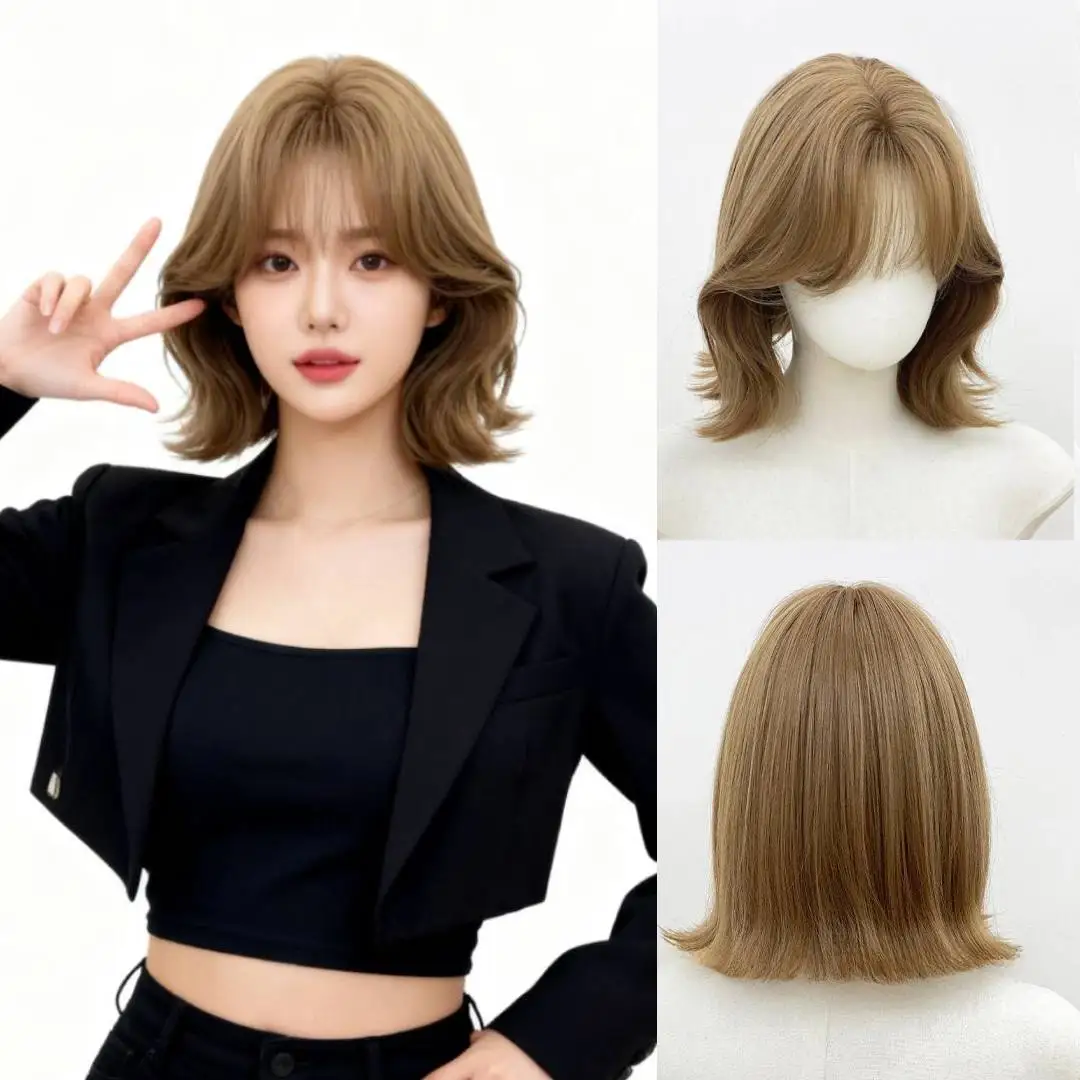 Пепельно-коричневый боб синтетический