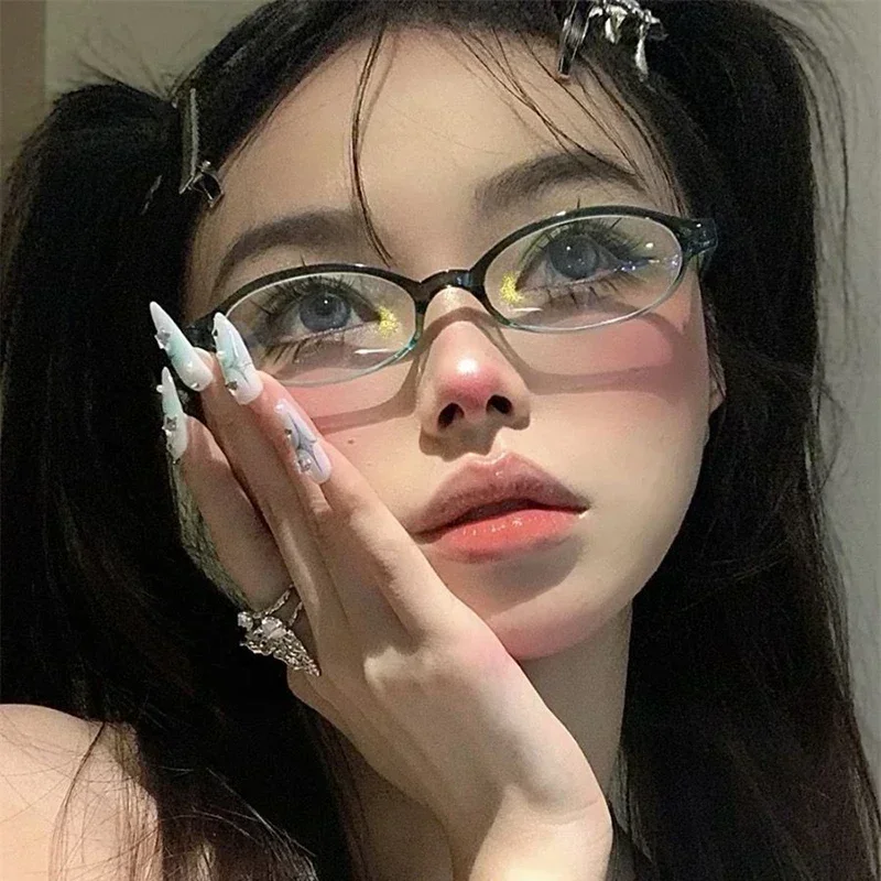 Женские овальные очки y2k в стиле ретро - Фотография_3