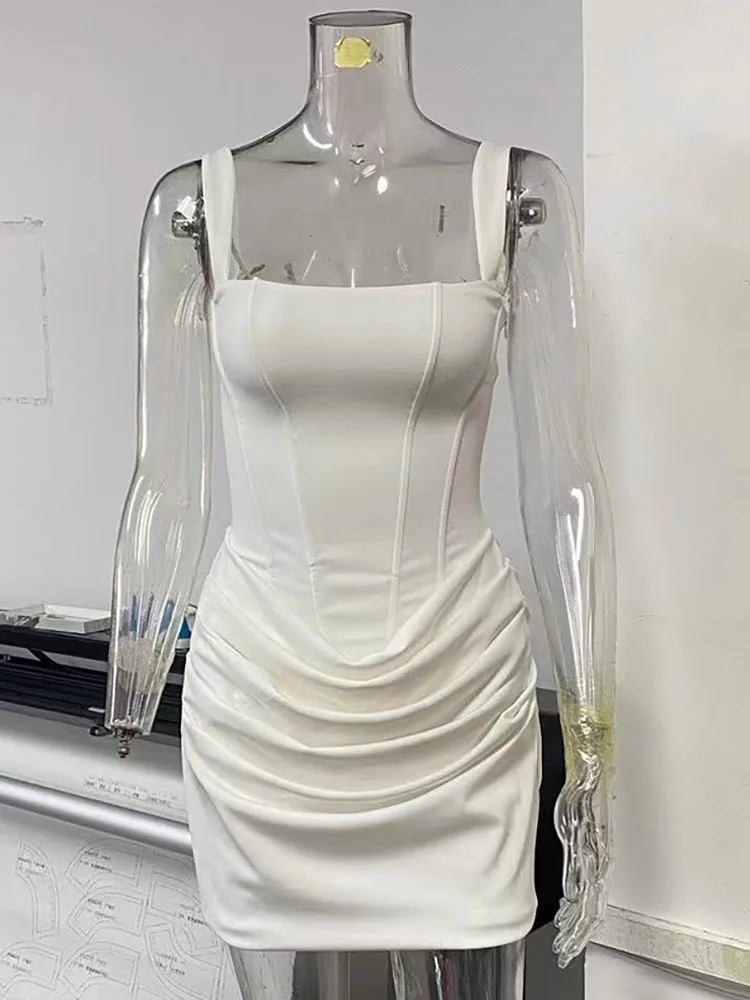 Mozision сексуальное мини-платье с открытой спиной и рюшами - Фотография_6