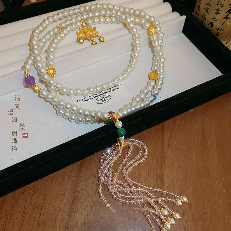 Ожерелье из настоящего позолоченного жемчуга - Фотография_2