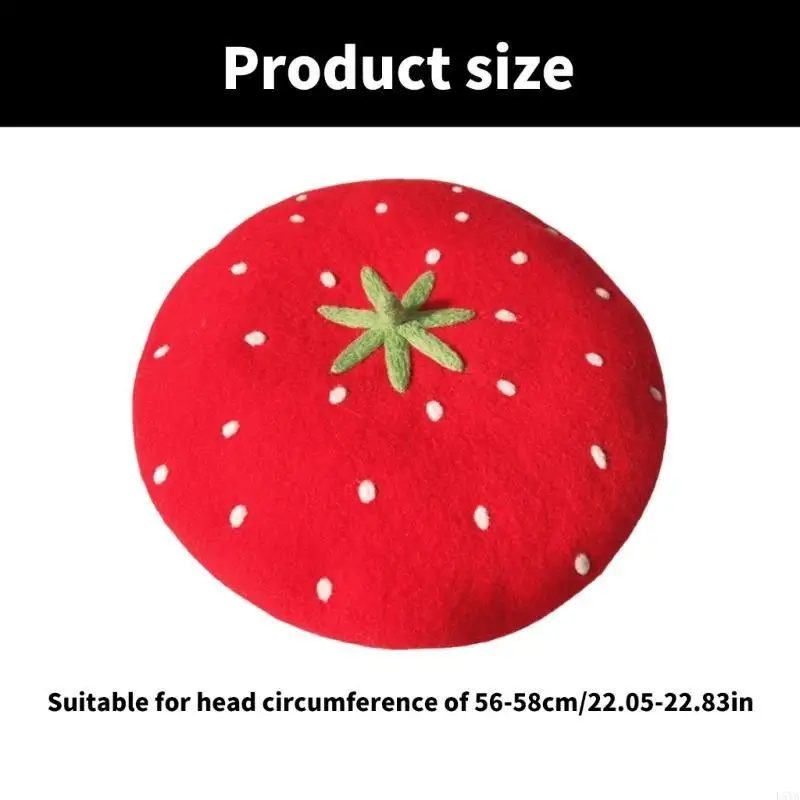 L5ya берет с украшением в виде клубники - Фотография_6