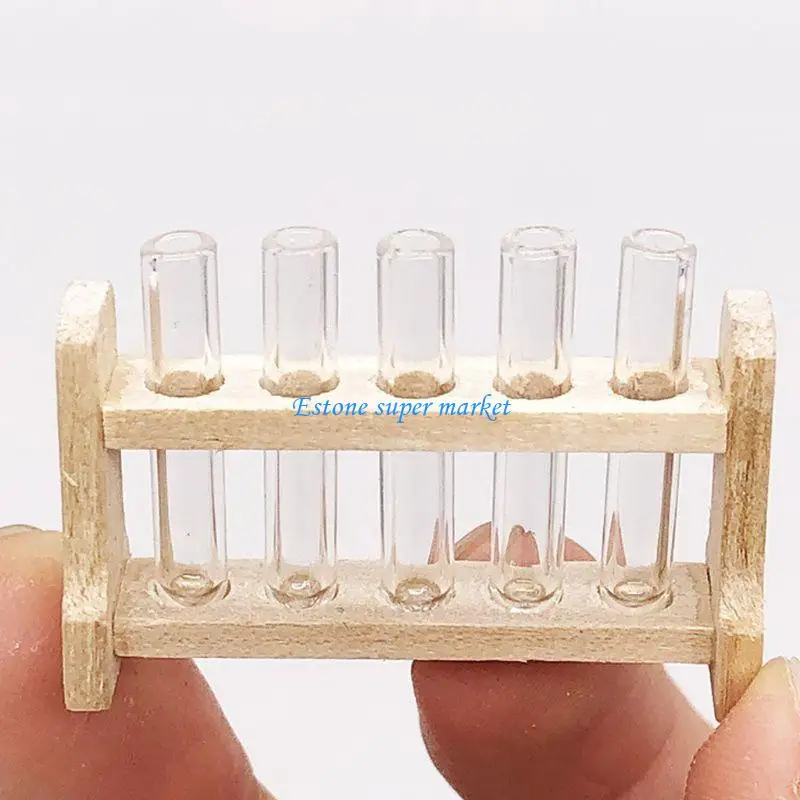 Laboratory glass tratter tribings с деревянной стойкой набор 1 - Фотография_6
