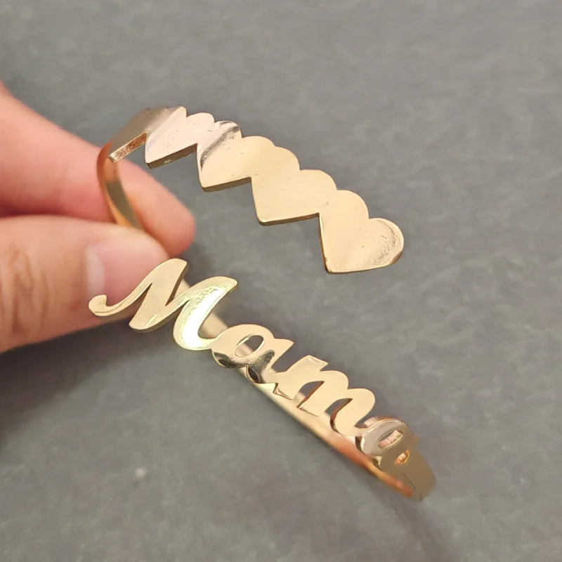 Индивидуальный браслет в форме сердца с верхней и нижней дифференциацией - Фотография_2