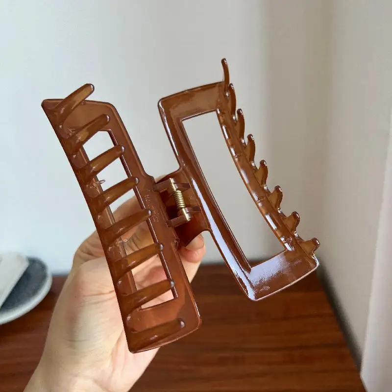 Большие заколки-когти 13 см для густых волос - Фотография_5