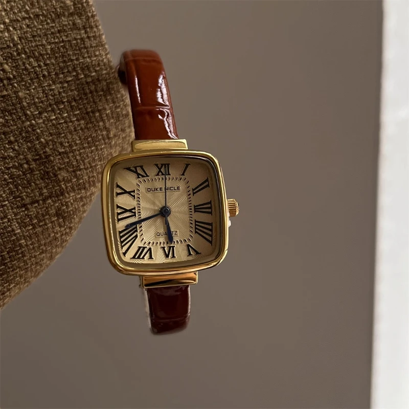 Винтажные квадратные кварцевые часы для женщин