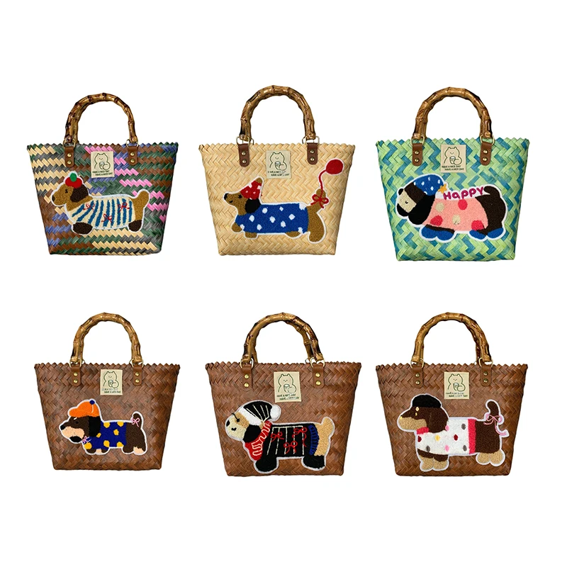 Ретро тканая сумка в полоску - Фотография_5